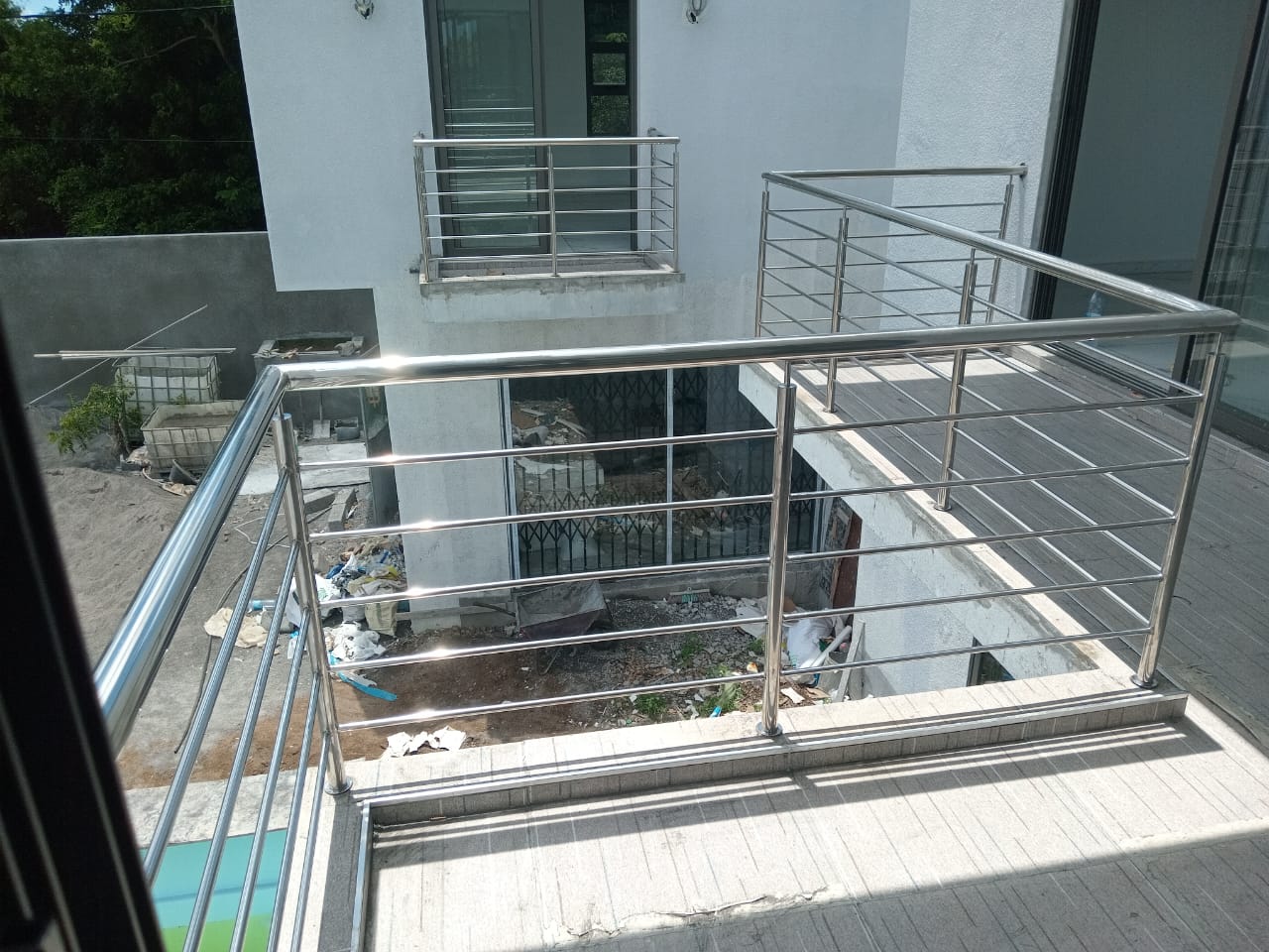 Stainless steel railing installation in Mauritius