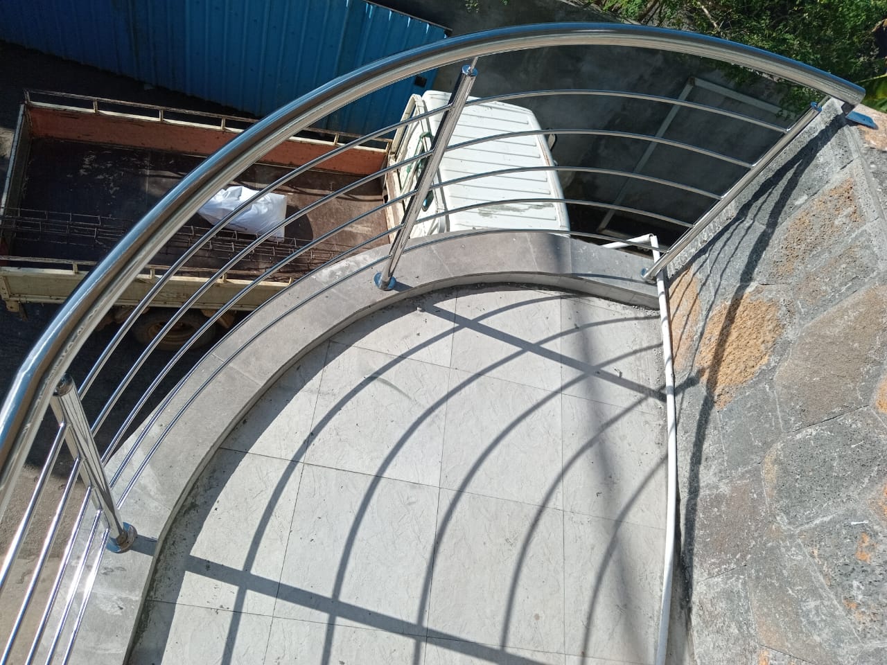 Stainless steel railing installation in Mauritius